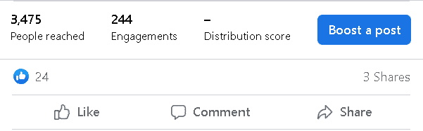 facebook boost button
