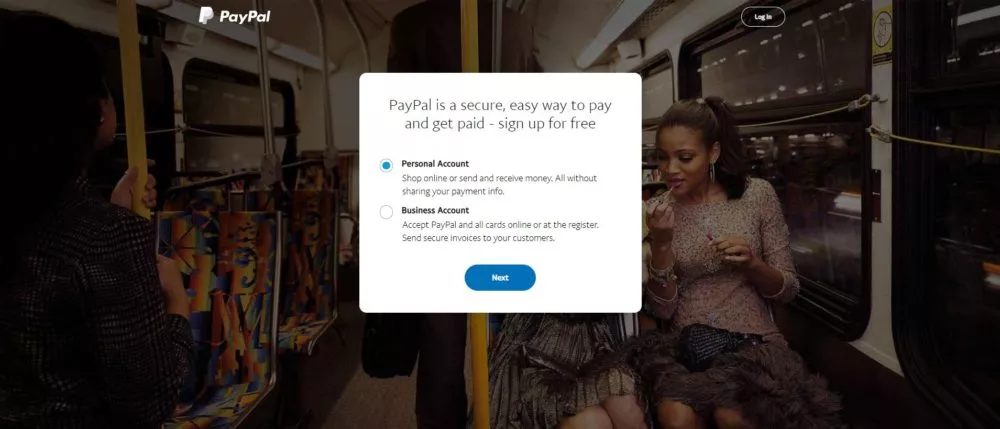 paypal account