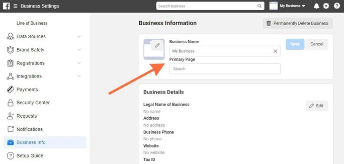 business information on facebook