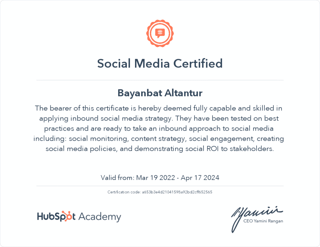 social media certified